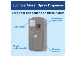 Tork 256055 Luchtverfrisser Spray Dispenser Grijs A1 - 4