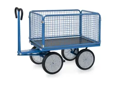 Handtrekwagen 6434v 1000kg 1200x800mm Draadgaas Massief Rubber