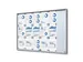 Vergrendelbaar notitiebord Indoor Slim 18xA4 met Schuifdeuren Zilver