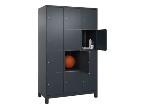 lockerkast HxBxD 1950x1200x500mm 3x4vakken cil.-slot voeten