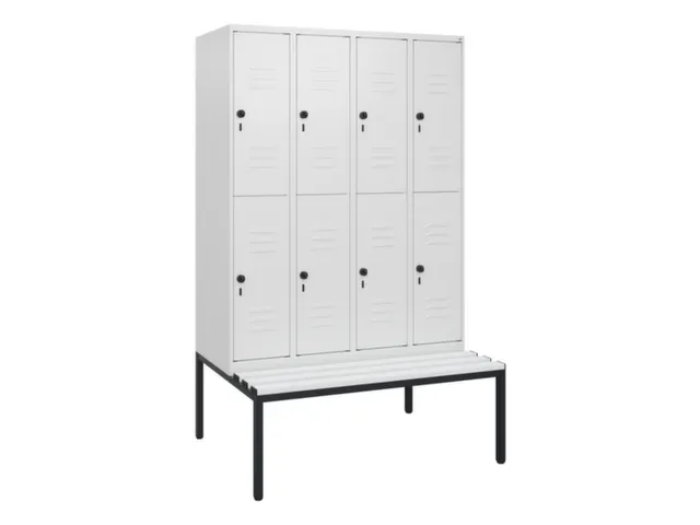 Dubbeldekse dekenkist,HxBxD 1950x1200x815mm,4x2vak.,vak B 300mm