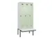 locker met bank,voor scheiding van kleding,HxBxD 2120x900x815mm,3vak