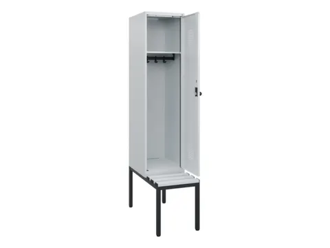 locker met bank,HxBxD 1950x400x815mm,1vak,vak B 400mm,draaigrendel