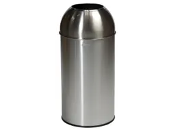 RVS afvalbakken,40l,HxØ 740x350mm,1opening(en),romp geborsteld