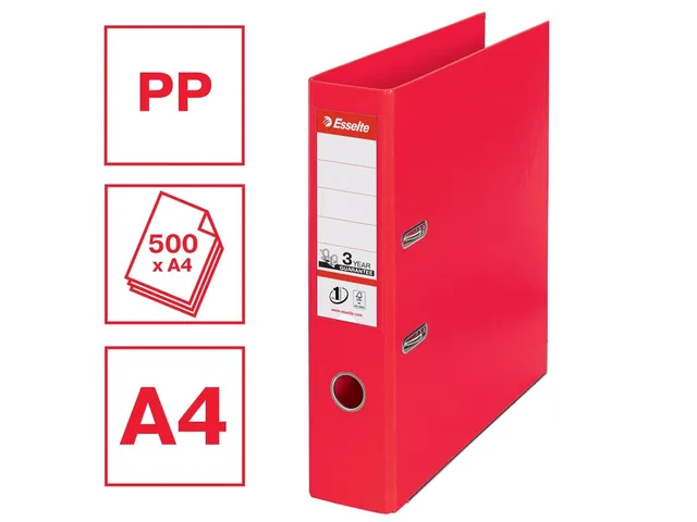 Ordner Esselte Vivida No.1 multipack 75mm A4 5 stuks rood