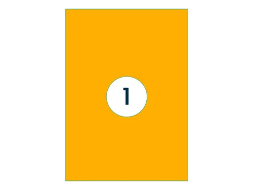 Etiket Rillprint 210x297mm fluororanje 100 etiketten