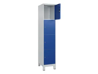 lockerkast,HxBxD 1950x400x500mm,1x4vakken,vak B 400mm,cil.-slot,voeten - 1