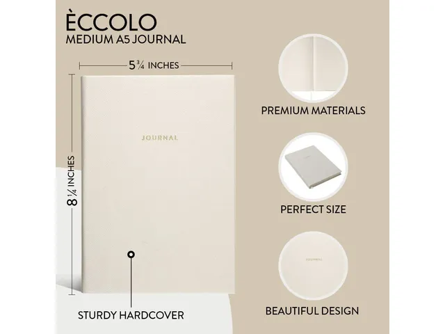 Carnet de notes Èccolo White Saffiano ligne env.15x20cm 80g 256 pages