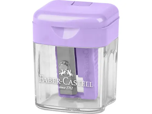 Puntenslijper Faber-Castell mini assorti display 24 stuks 6x blauw,6x
