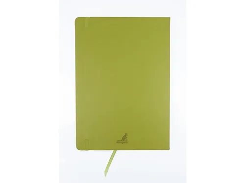 Schetsboek Kangaro A4 lime green PU HC 80 vel 140gr roomwit met elasti