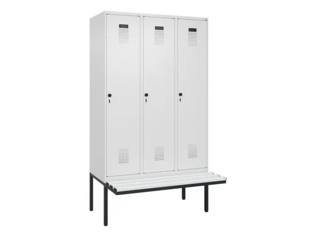 armoire vestiaire avec banc noir et blanc,HxlxP 2120x1200x815mm