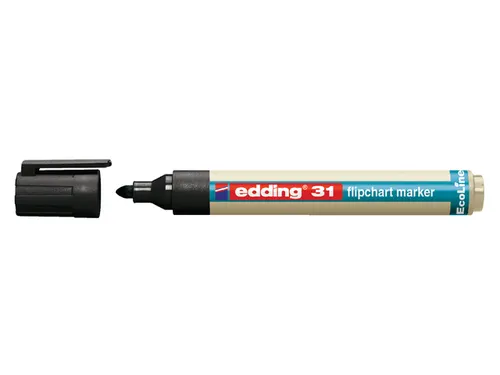 Viltstift edding 31 EcoLine voor flipover rond 1.5-3mm zwart