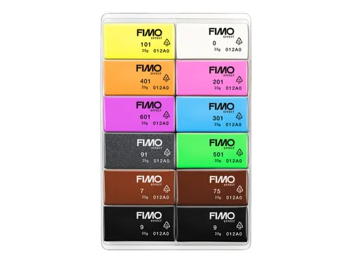 Klei Fimo effect colour pak à 12 neon kleuren