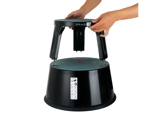 Opstapkruk BRASQ 42cm metaal zwart