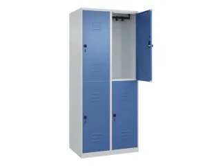 dubbeldekse locker,HxBxD 1850x800x500mm,2x2vak.,vak B 400mm - 2