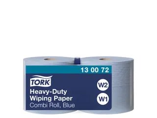 Tork Poetsrol 130072 Combirol W1 / W2 2-Laags Blauw - 1