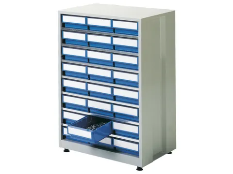 Stellingkast Hxbxd 410X605X870Mm 24Bakken Blauw Frame Ral7035