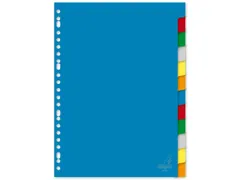 Tabblad Kangaro A4 blanco PP 120 micron assorti 23-gaats 12-delig