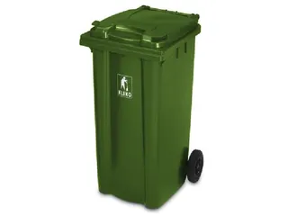 Vuilcontainer PE 240 liter HxBxD 1100x580x740mm met wielen groen - 2