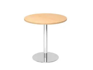 vergadertafel,HxØ 745x800mm,rond,schotelvoet chroom,ronde buis - 2