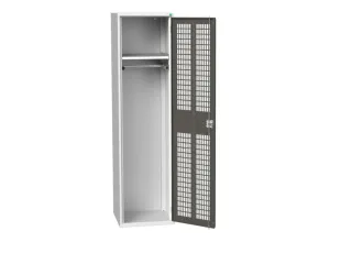 Lockerkast 2000x525x550mm 1 vak, ventilatiedeur, RAL7016 - 1