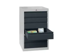 ladekast 800x715x600mm 6laden cilinderslot RAL7035 front RAL7016