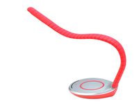 bureaulamp LED Alco rood flexibele arm USB poort dimbaar
