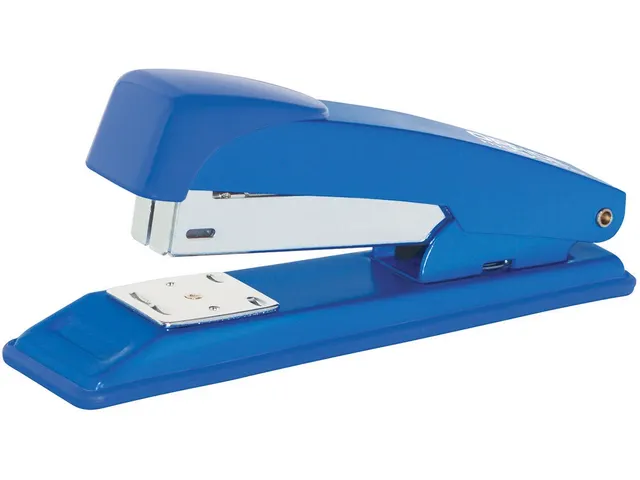 Nietmachine metaal voor nietjes nr. 24/6, 26/6 30 vel 60mm blauw