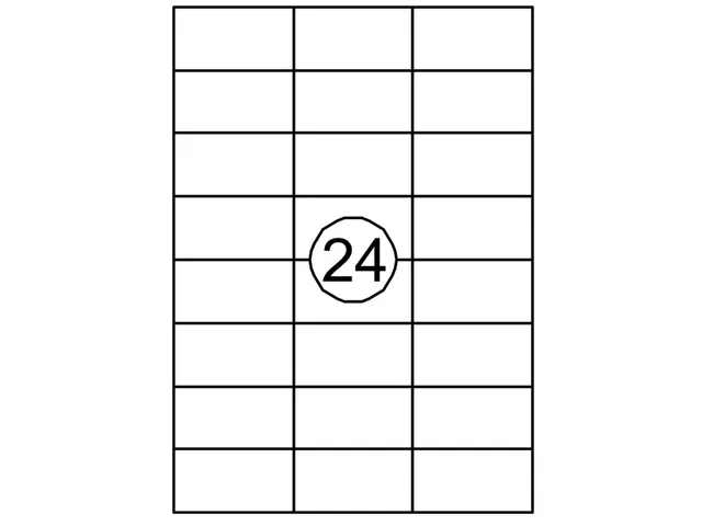 Etiket Quantore 70x37mm wit 2400st