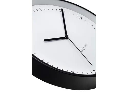 Wandklok NeXtime Berlin 30cm wit aluminium