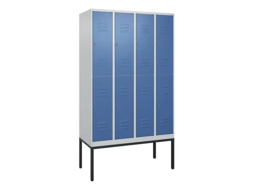 dubbeldekse locker,HxBxD 2120x1200x500mm,4x2vak.,vak B 300mm,cil.-slot