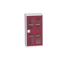 wandkast 1000x525x350mm 2xStalen bodem sokkel Ral 7035 front Ral 3004 - 1