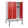 locker met bank,HxBxD 1950x1200x815mm,3vak,vak B 400mm,cilinderslot