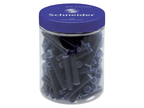 Inktpatroon Schneider Blauw pot 100stuks