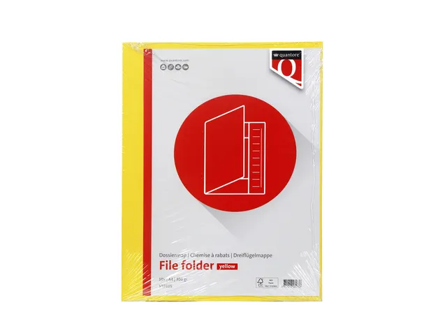 Dossiermap Quantore A4 320gr Geel