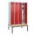 locker met bank,HxBxD 2120x1200x815mm,4vak,vak B 300mm,draaigrendel