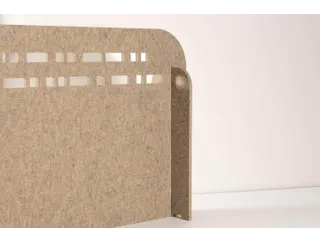 Akoestisch PET-vilt scheidingsscherm S 70x15cm beige - 3