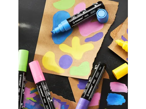 Acrylmarker STABILO Free Acrylic T800C zwart 2-10mm