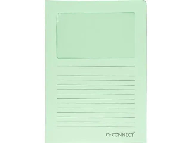 L-Map Met Venster A4 120 Grams 100 stuks Lichtgroen