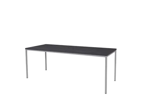 Domino Basic Tafel Vaste Hoogte 200x80 houtprint schaduw alu 4-poots