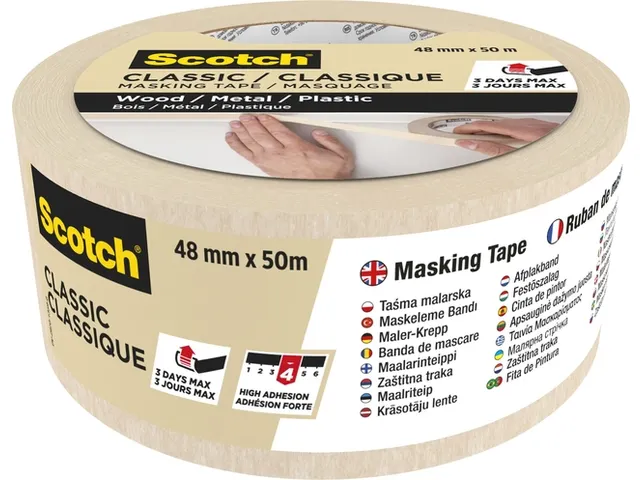 Afplaktape Scotch Classic 48mmx50m beige