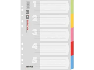 tabbladen A4 karton 11-gaats 5 tabs - 1