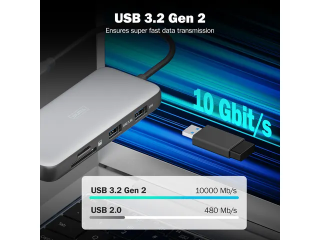 DIGITUS USB-C docking station 8-poorts