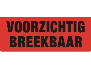 Waarschuwingsetiket voorzichtig breekbaar 130mmx50mm 500st - 1
