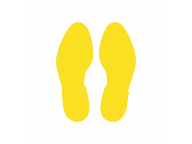 plaksymbool,voet,markering HxB 297x110mm,geel