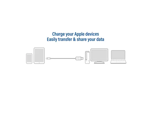 Kabel ACT USB 2.0 naar Lightning laad -en data 1 meter
