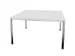 vergadertafel HxBxD 74x140x140cm vierkant 4voeten verchroomd Bl-wit
