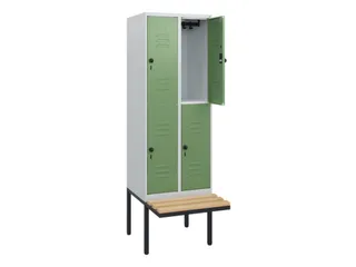 Dubbeldekse dekenkist,HxBxD 1950x600x815mm,2x2vak.,vak B 300mm - 2
