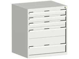 ladekast 900x800x650mm 5laden zware lasten RAL7035 front RAL7035