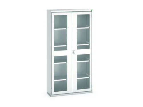 vitrinekast 2000x1050x350mm 4xStalen bodem romp RAL7035 front RAL7035